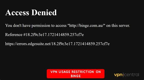 binge not working with vpn